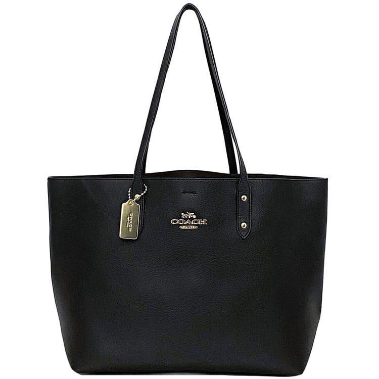 コーチ トートバッグ f-21840 ブラック F72673 美品 レザー 中古 COACH 