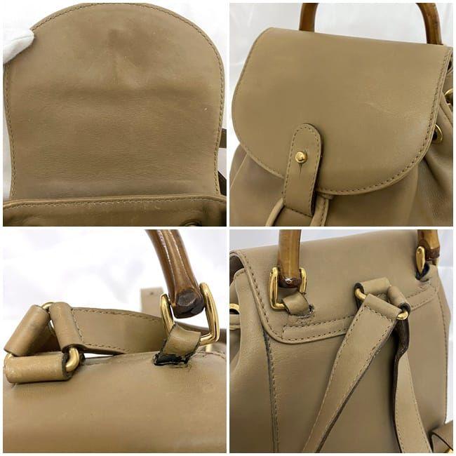 GUCCI（グッチ） ミニ リュック f-21841 ベージュ バンブー 003 3444