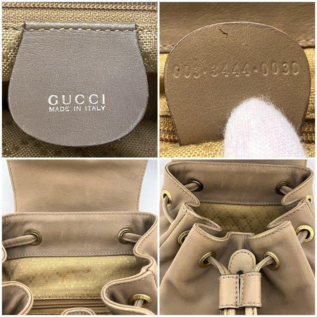 GUCCI（グッチ） ミニ リュック f-21841 ベージュ バンブー 003 3444