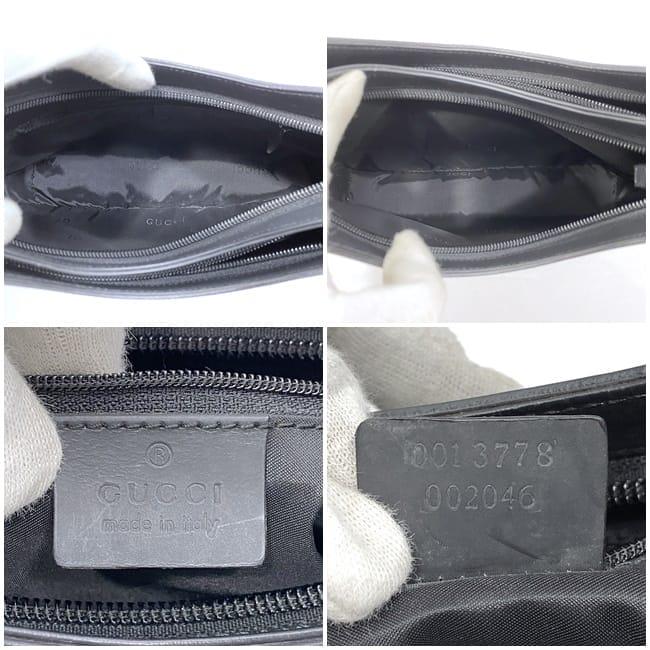 GUCCI グッチ セミショルダー バッグ f-22448 ブラック 001 377 8 美品