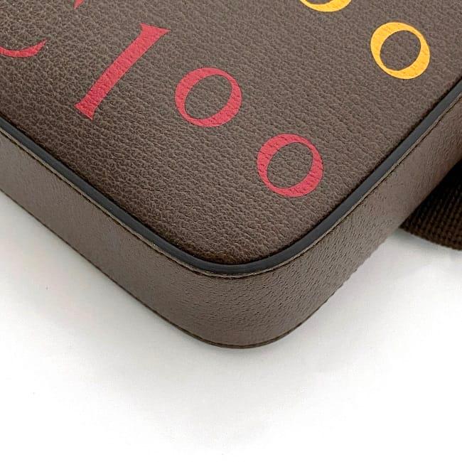 グッチ ボディバッグ f-22549 ブラウン 100周年記念 602695 未使用 美品 レザー Sランク 527066 GUCCI ロゴ 茶色 100 記念 限定 クロスボディ ファスナー マルチカラー ショルダーバッグ ベルトバッグ レディース メンズ 本革 ブランド 本物 鑑定済み GUCCI（グッチ） ボディバッグ f-22549 ブラウン 100周年記念 602695