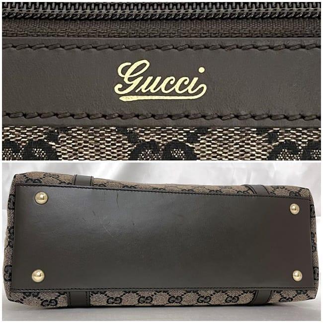 GUCCI グッチ ハンドバッグ レザー ブラウン 大容量 GUCCI グッチ トートバッグ f-22929 ブラウン ダークブラウン