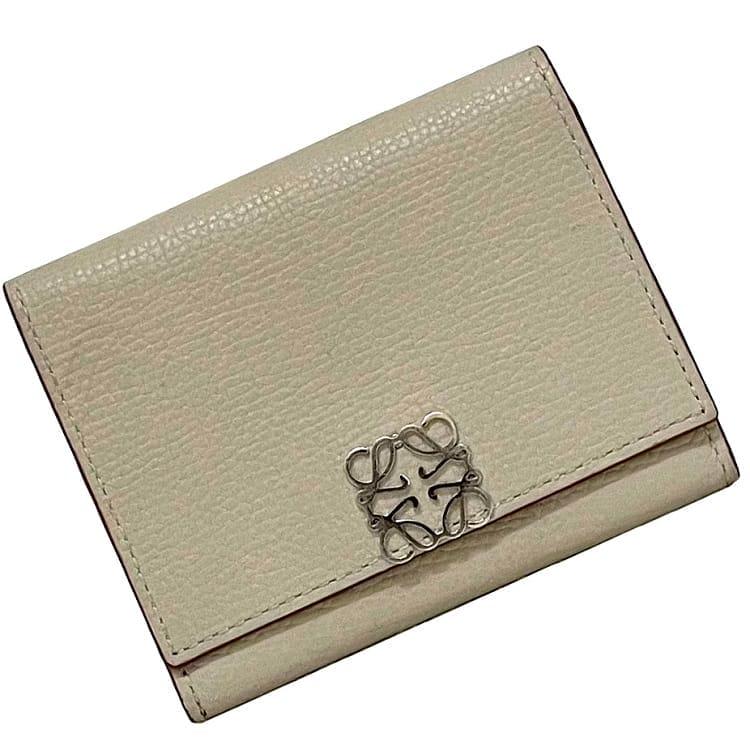 LOEWE（ロエベ） カードケース f-23087 ベージュ アナグラム