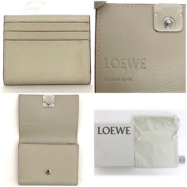 LOEWE（ロエベ） カードケース f-23087 ベージュ アナグラム