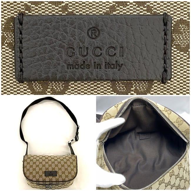 GUCCI（グッチ） ボディバッグ f-23317 ベージュ ブラウン GG