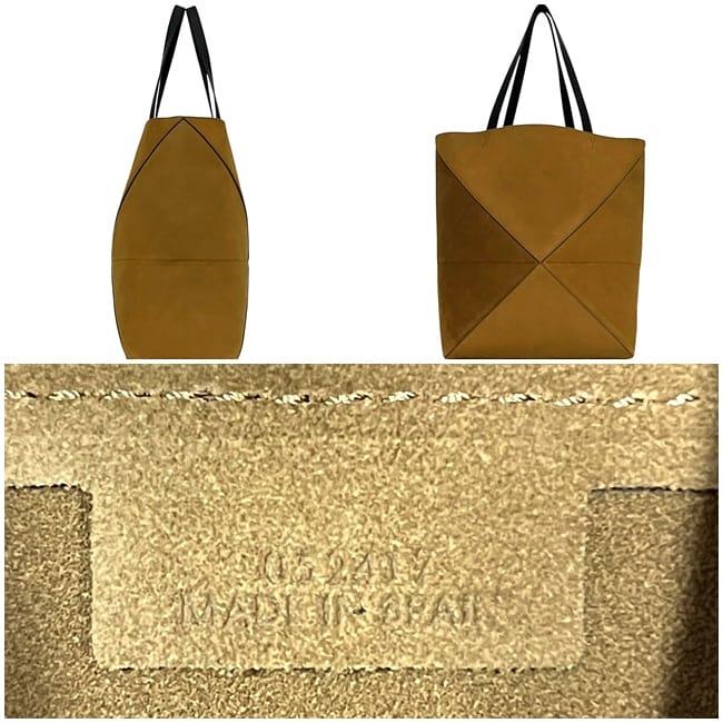 ロエベ トートバッグ フォルドトート XL ブラウン パズル B933Q18X01 美品 スエード レザー 中古 052417 LOEWE 肩掛け スウェード 大容量 書類 ロゴ刻印 茶色 メンズ レディース 男女兼用 定番 人気 LOEWE（ロエベ） トートバッグ フォルドトート XL ブラウン パズル