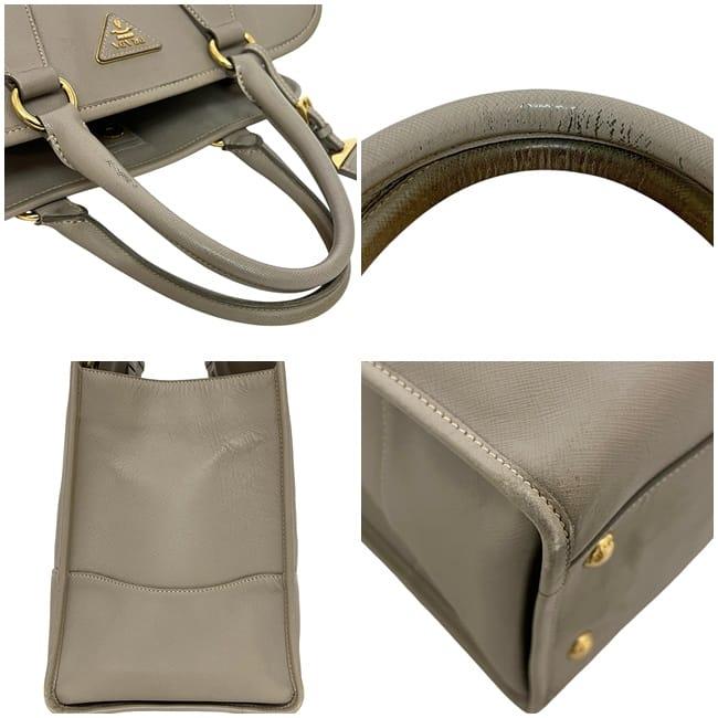 プラダ 2way バッグ ベージュ BN2254 美品 サフィアーノ レザー 中古 B 