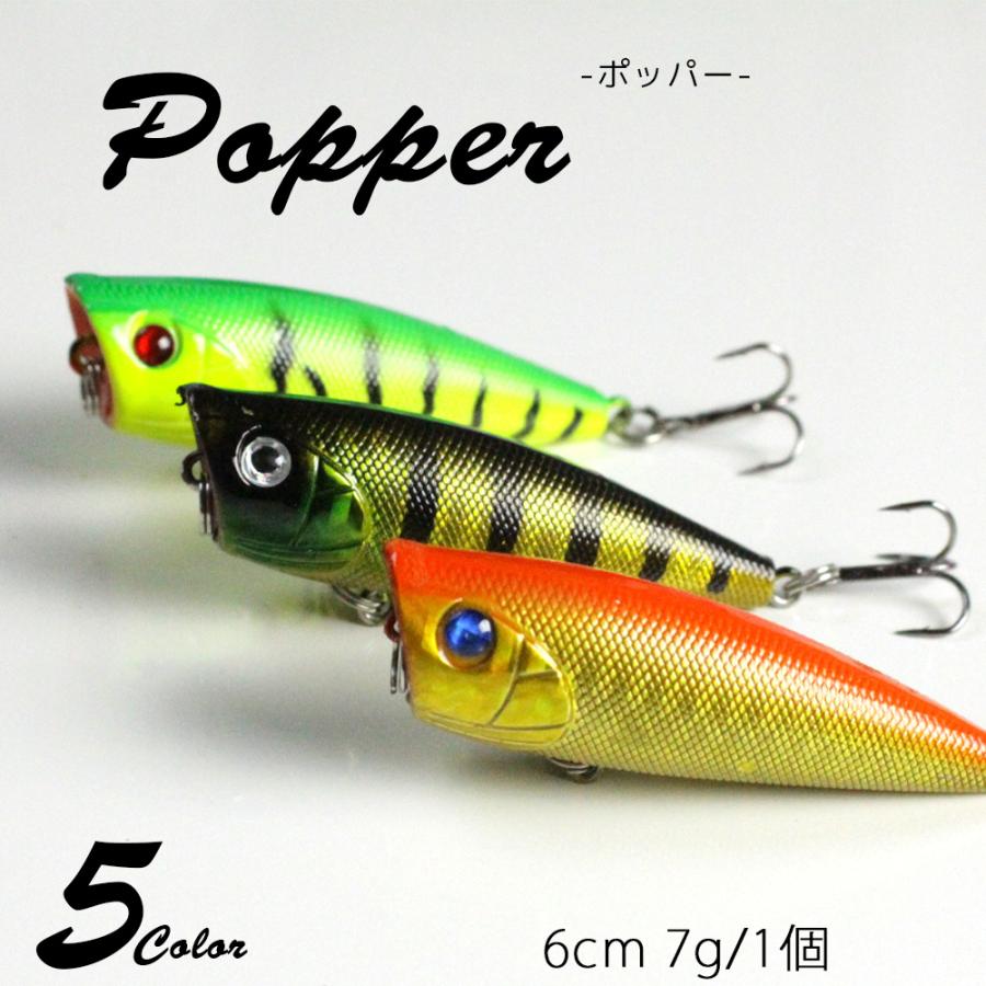 ルアー 釣り具 ポッパー ハードルアー 6cm 7g Popper4 Fishing Hit 通販 Yahoo ショッピング