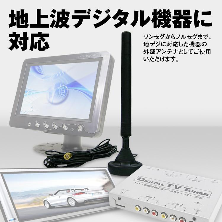 アンテナ ロッドアンテナ 車載 高感度 地デジ テレビ受信用 マグネット式 DAN04 YFF｜f-innovation｜02