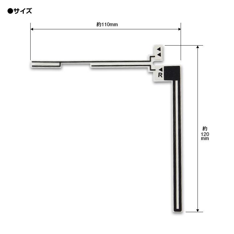 ゆうパケット3 フィルムアンテナセット 車載 ワンセグTV GPS