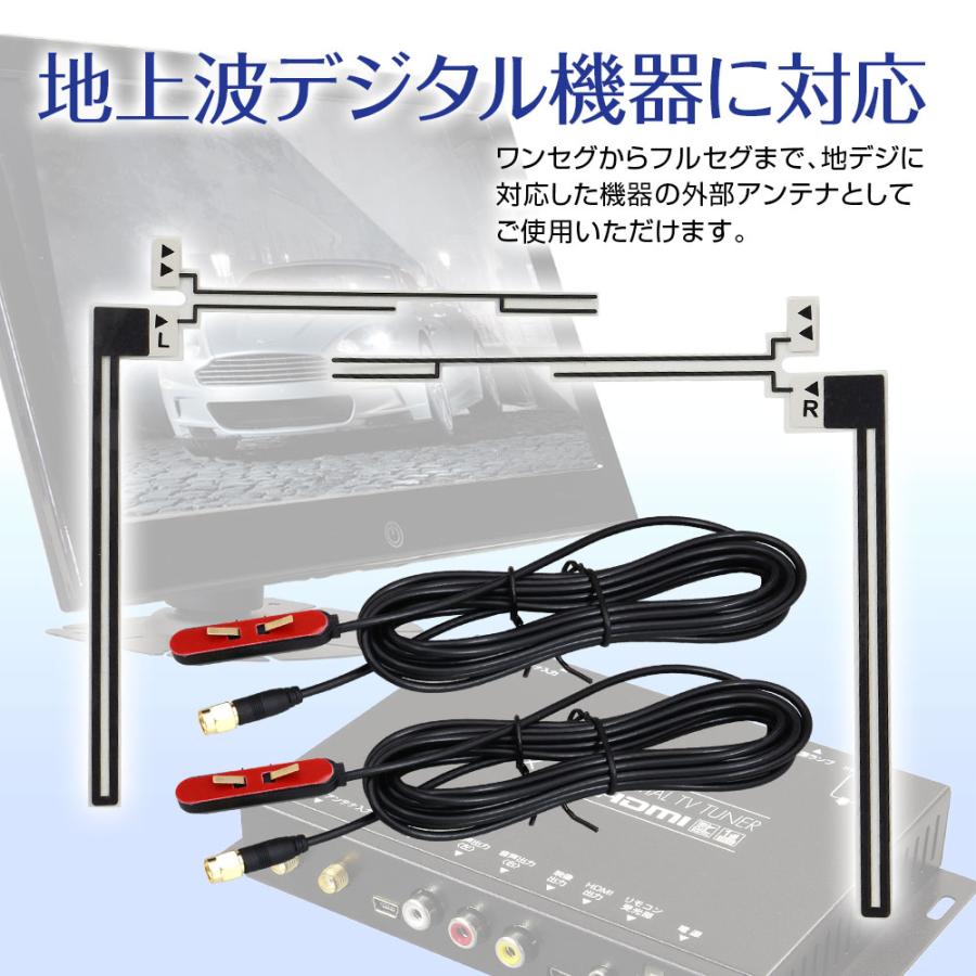 MAXWIN地デジ4×4フィルムアンテナ付き！ MAXWIN 地デジアンテナ ワンセグ フルセグ テレビ受信用 SMA端子