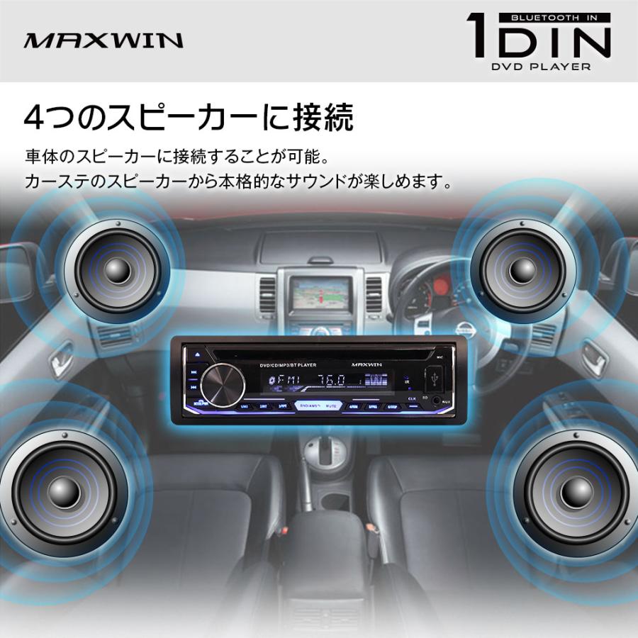 MAXWIN（マックスウィン） DVDプレーヤー 車載 カーオーディオ 1DIN