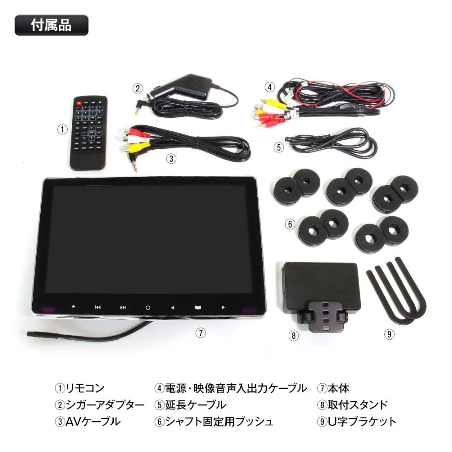 ２台セット 11.6インチ ヘッドレストDVDモニター ヘッドレストモニター DVD 2個セット 2台セット スロットイン DVD内蔵