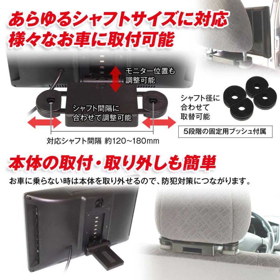 ヘッドレストモニター DVD内蔵 後部座席 DVDプレーヤー HDMI CPRM