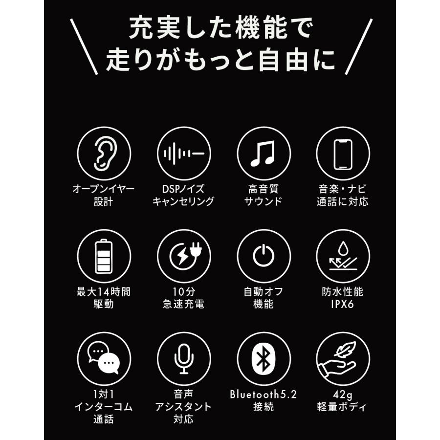 MAXWIN（マックスウィン） オープンイヤー イヤホン インカム 自転車