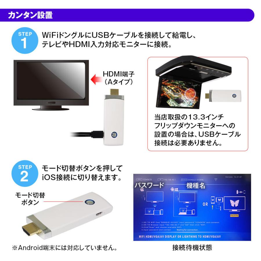 Wifi ドングル Iphone アイフォン 有線 無線 接続 ミラーリング Hdmi テレビ Tv 車載 Ios Air Play ゆうパケット3 K Wid03 Future Innovation 通販 Yahoo ショッピング