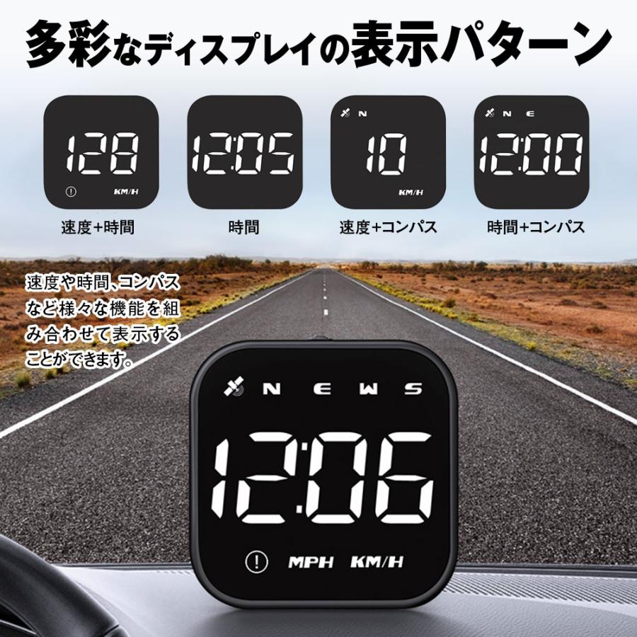 GPSスピードメーター GPS サブメーター 追加メーター シンプル DC5V 後付け 自動輝度調整機能 日本語説明書付 YFF｜f-innovation｜07