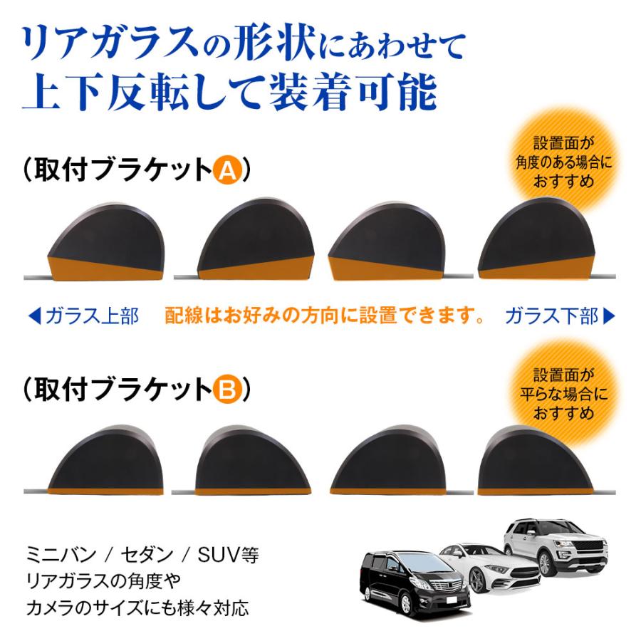 リアカメラ カバー ケース 純正風 装着 汎用 かんたん 取付 配線スッキリ 車外 車内 MDR DVR リアカメラ ドライブレコーダー 【YFF】｜f-innovation｜04