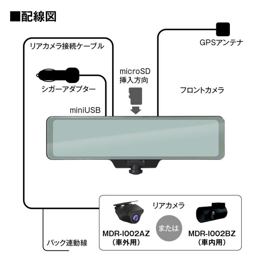 MAXWIN（マックスウィン） ドライブレコーダー ミラー 360度 ミラー型