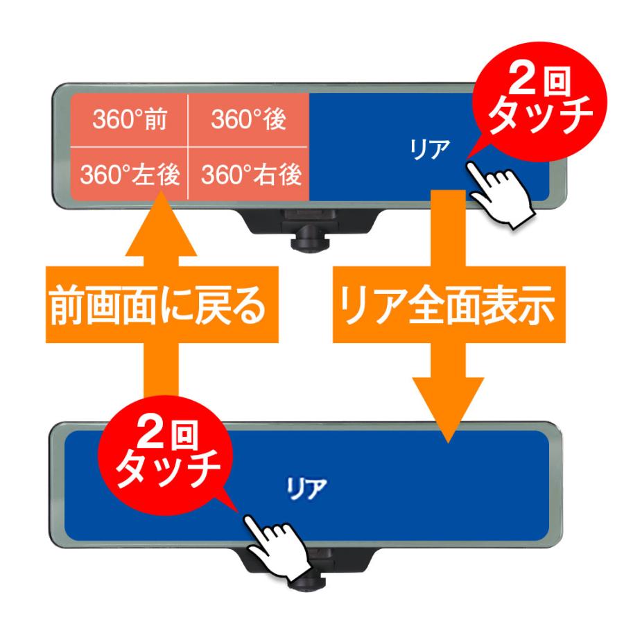 MAXWIN（マックスウィン） ドライブレコーダー ミラー 360度 ミラー型
