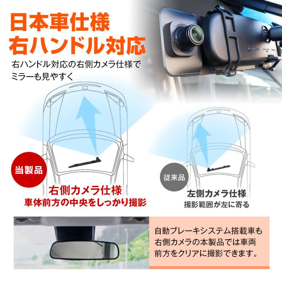 ドライブレコーダー ミラー型 2カメラ 前後同時録画 日本車仕様 右ハンドル 10 インチ デジタルルームミラー バック連動 駐車監視 Gセンサー Mdr K003 Future Innovation 通販 Yahoo ショッピング