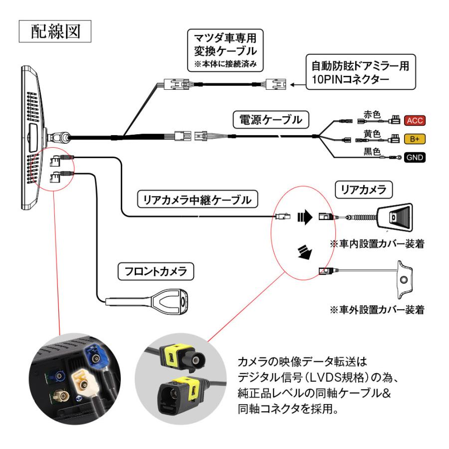 MAXWIN（マックスウィン） ドライブレコーダー デジタルルームミラー