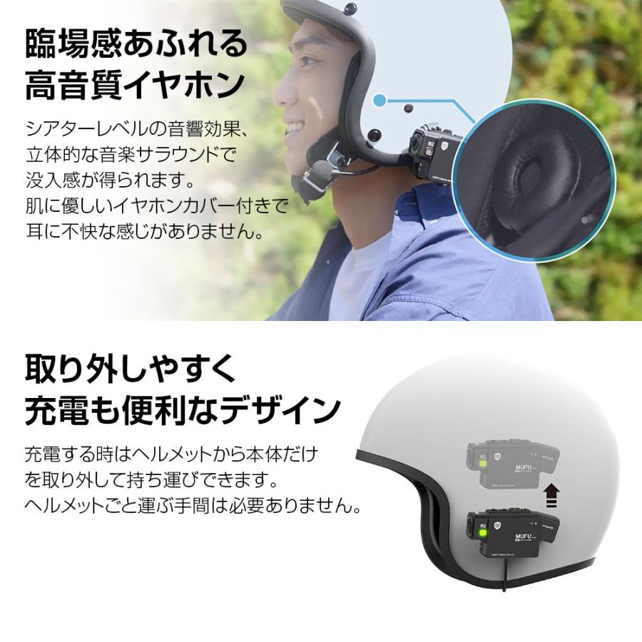 バイク用ドラレコ ヘルメット装着型MUFU MAXWIN 本体のみ バイク用ドラレコ】ヘルメットにつけて視界＋後方を確実に記録