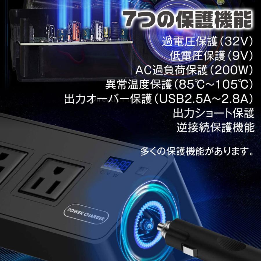 カーインバーター シガーソケット コンセント 12v 24v対応 6way 配線不要 車中泊 キャンプ 長距離ドライブ Ac 3口 Ac100v Pca29 Future Innovation 通販 Yahoo ショッピング