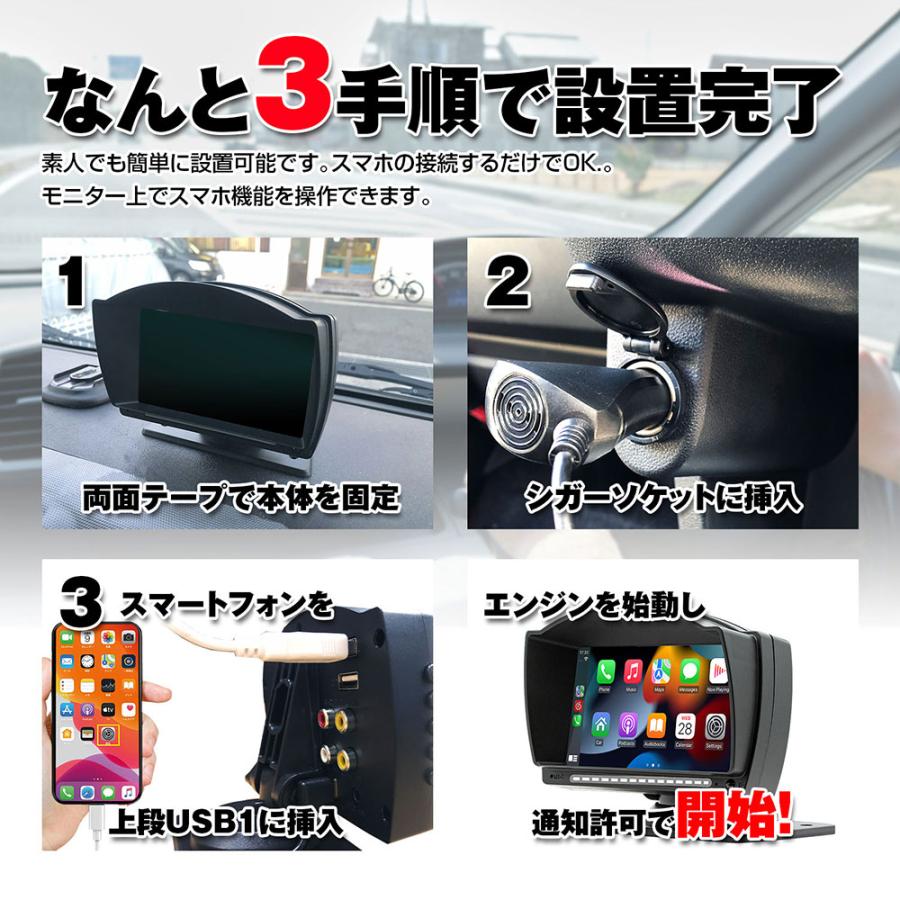 5インチ ディスプレイオーディオ バックカメラセット iphone Android