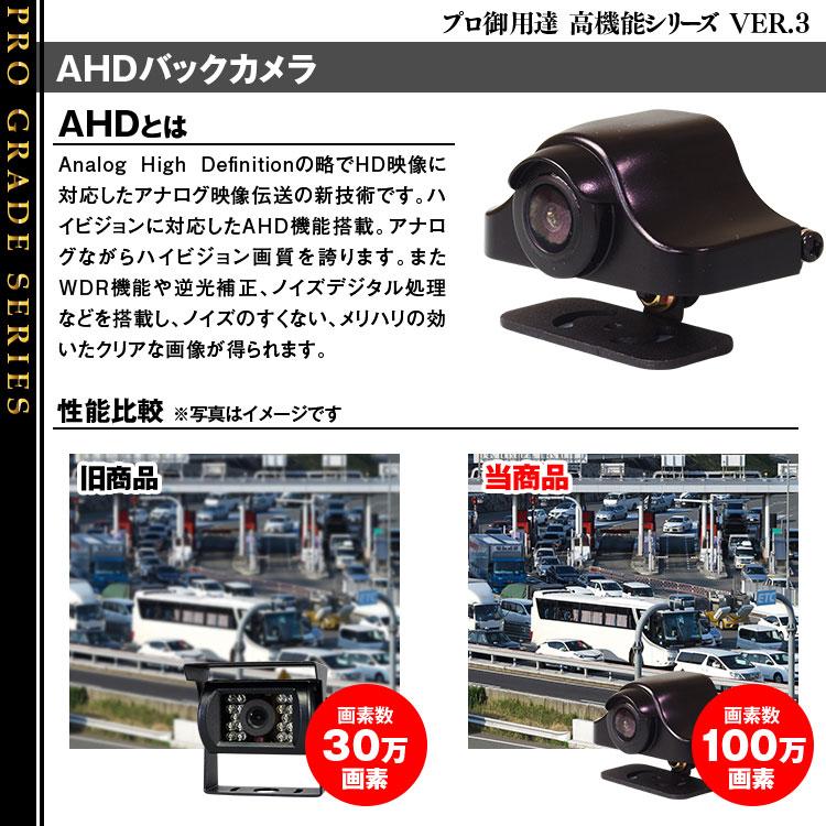 バックカメラ リアカメラ AHD ハイビジョン 100万画素 鏡像 4ピン 4P