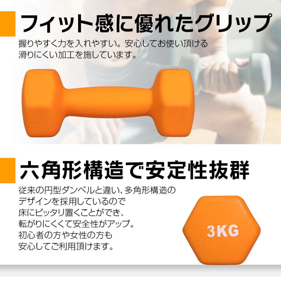 ダンベル 2個セット 鉄アレイ 3kg 筋トレ 筋力 トレーニング