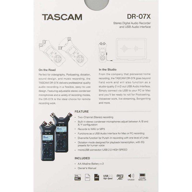 インターネットで買う TASCAM(タスカム) DR-07X USB オーディオインターフェース搭載 ステレオ リニアPCMレコーダー ハンディレコーダー USB