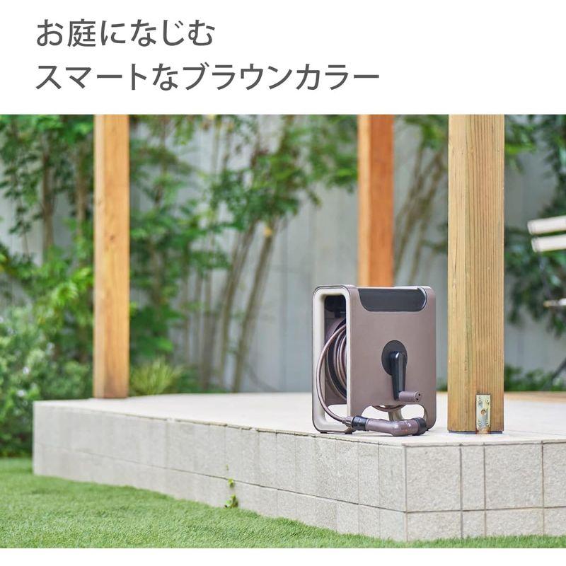 愛用 タカギ(takagi) ホース ホースリール クラシックメタル 20m 金属製 ブラウン おしゃれ RF220BR