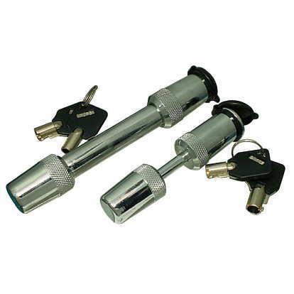 TRIMAX バーベル型ヒッチカプラー&ヒッチレシーバーロックセット/スチール製　(クロムメッキ）