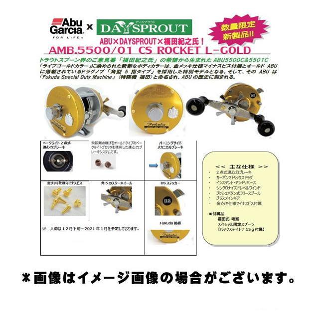 アブガルシア×ディスプラウト AMB.5500 CS ROCKET L-GOLD 右