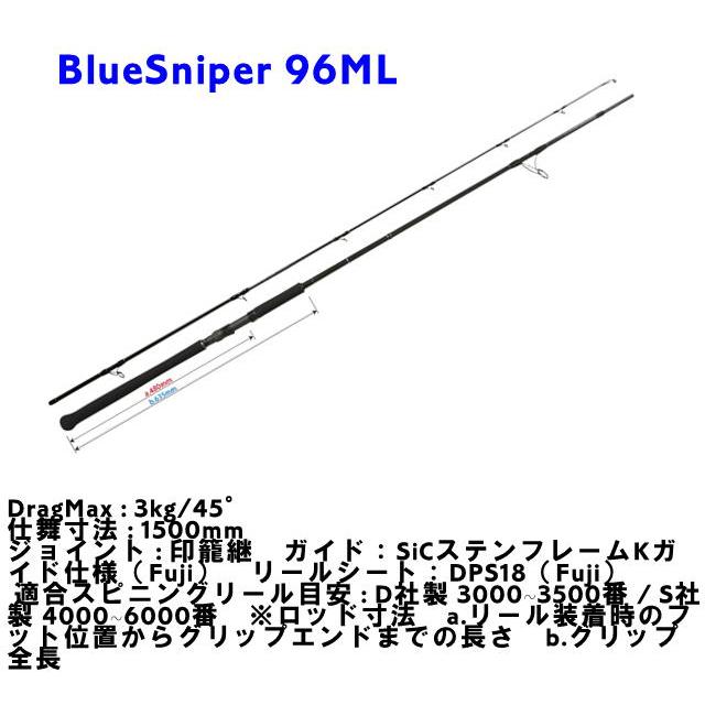 ヤマガブランクス Blue Sniper 96ML ブルースナイパー （スピニング