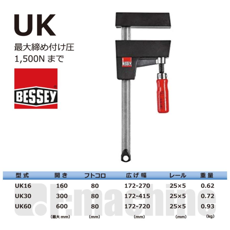 UK16 木工用クランプ / 1本 / BESSEY | ベッセイ | 01