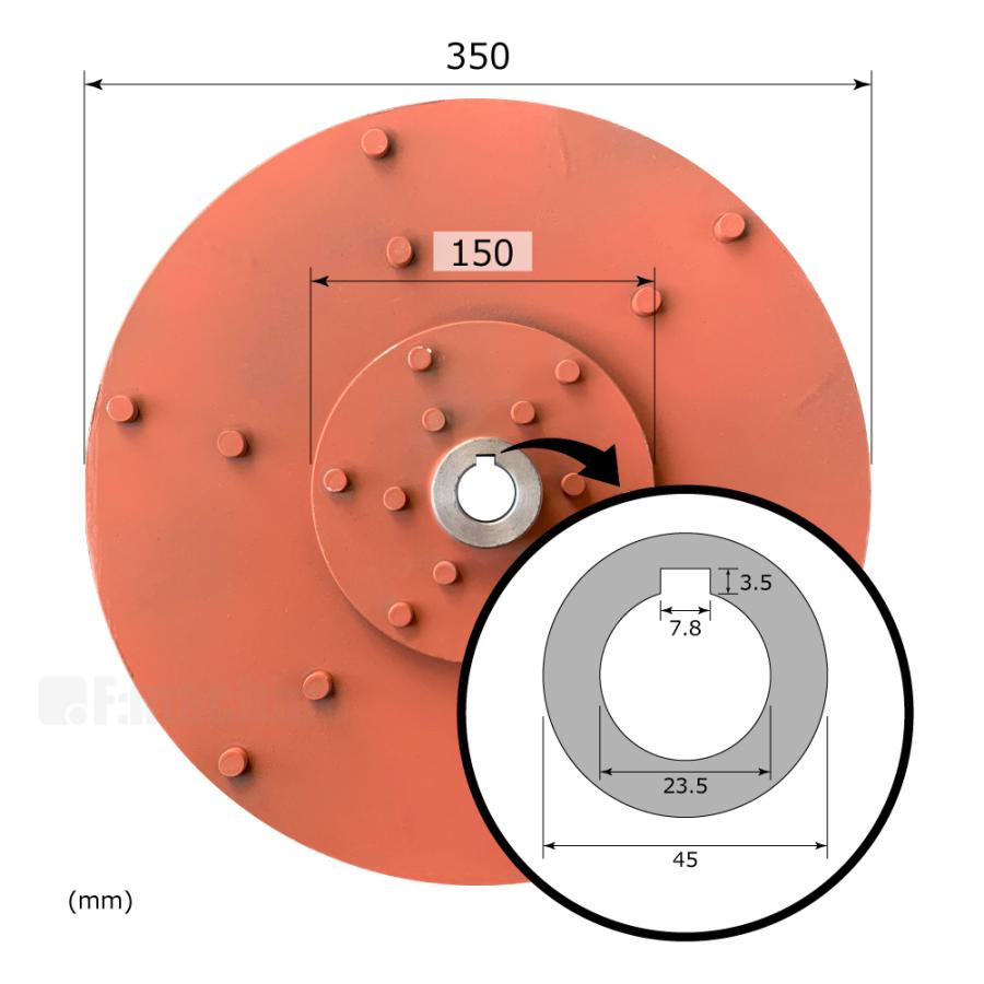 鈴木工業 集塵機 DT-30M / DT-30MII 用 羽根(ランナー・ブレードファン