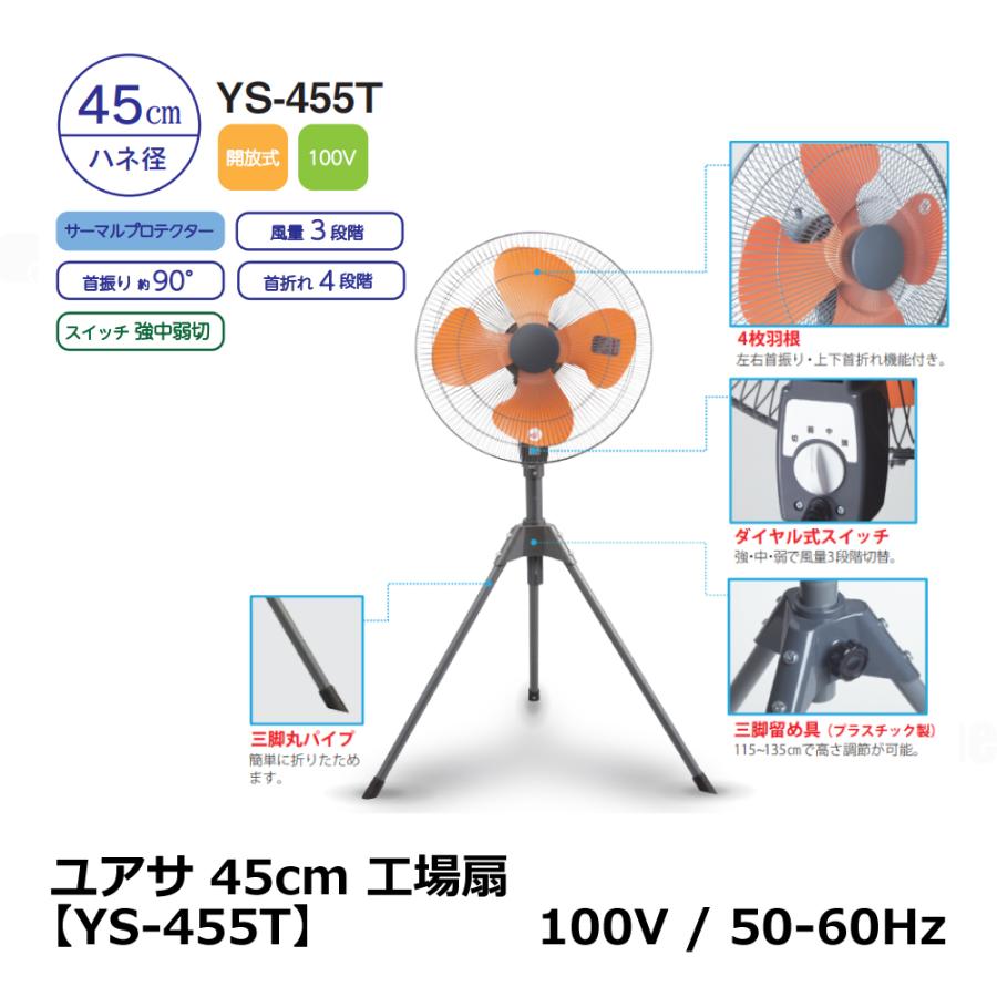 ナカトミ 45cm 工場扇【YS-455T】100V/50-60Hz ｜ ユアサ : 株式