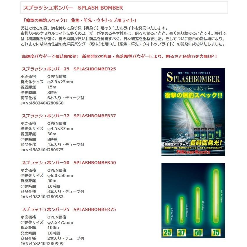 リバールーツ スプラッシュボンバー 25,37,50,75 太刀魚