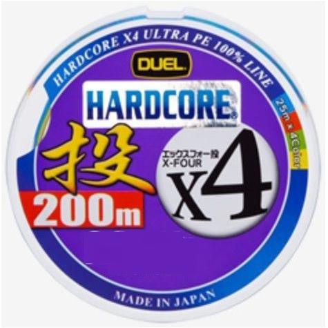 送料無料 DUEL ハードコアX4 最大77％オフ 投 200m 新作揃え 1.2 2号 1 1.5 4本組PEライン