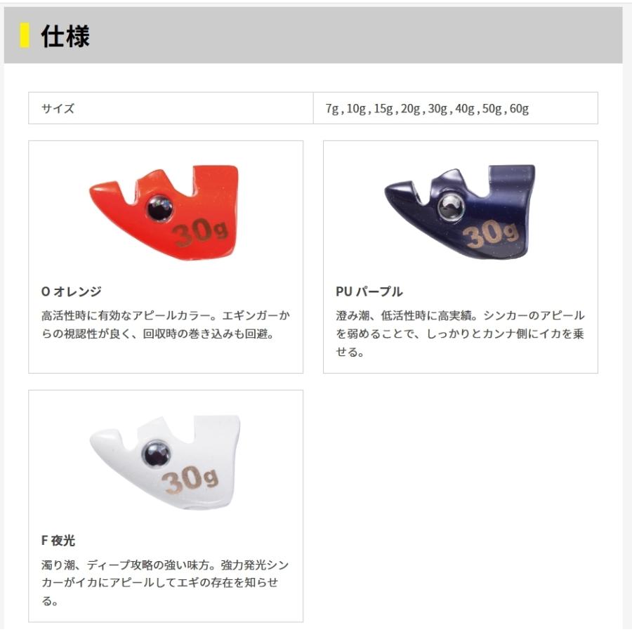 ヤマシタ/YAMASHITA エギ王TRシンカー 15g EGI-OH SINKER ティップラン