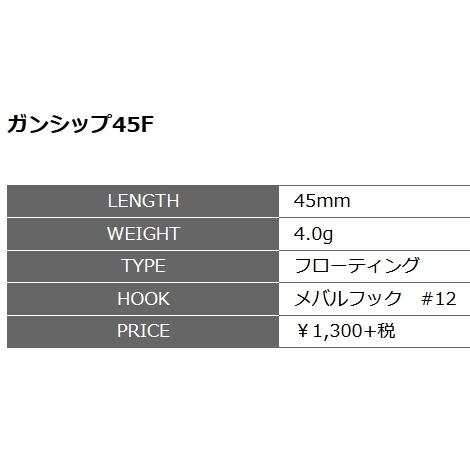 SMITH（スミス） ガンシップ45F フローティングミノープラグ ソルト