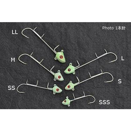 (5個セット)ドラゴン・マルシン タチウオJOYヘッド(2本針) S, M, L, LL 堤防引釣用太刀魚テンヤ ダブルフックタイプMarushin DRAGON(メール便対応)｜f-marin｜03