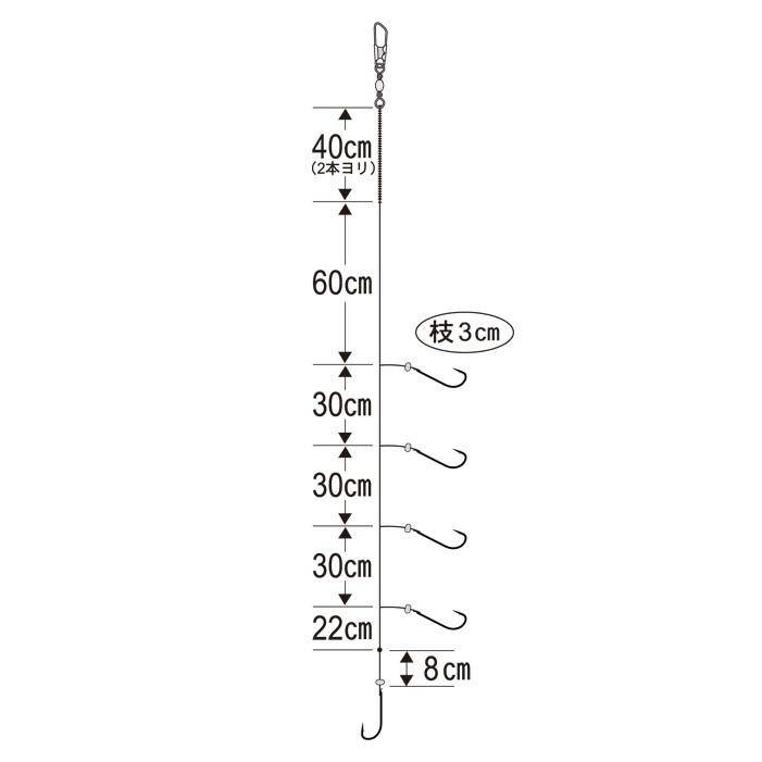 がまかつ 競技キス早掛SP 5本仕掛 42365 N-160 5,6, 7, 8号 投げ仕掛け (メール便対応)｜f-marin｜02