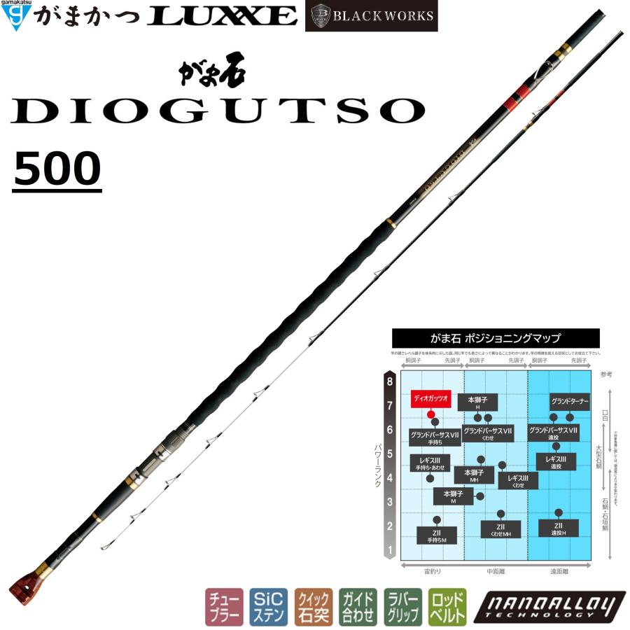 がま石DIOGETSO 500 石鯛竿 Gamakatsu（がまかつ） がま石 ディオ ガッツオ 500/T029Y 美品 石鯛