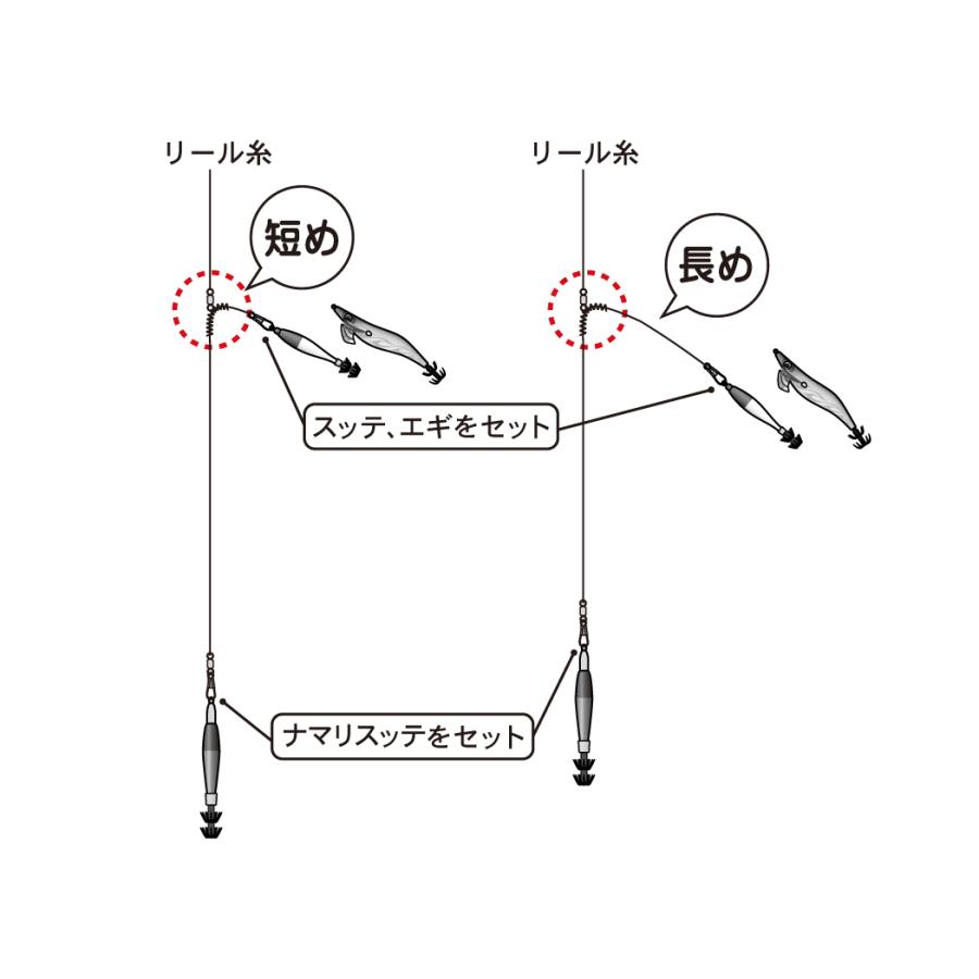 Gamakatsu（がまかつ） イカメタルリーダー マルチ オモリグ仕様 6号 2