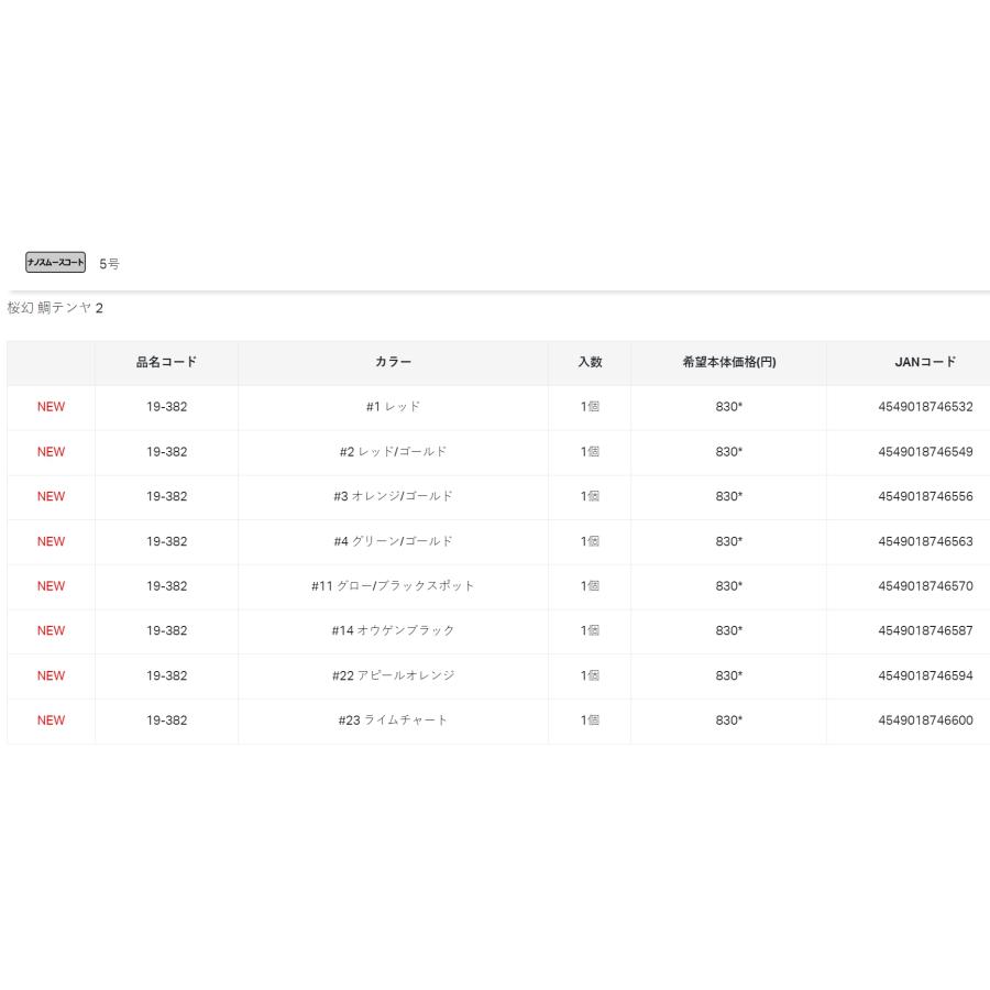 がまかつ/ラグゼ 桜幻 鯛テンヤ2 12号 約45g 19-351 鯛ラバ・タイラバ・一つテンヤ・鉛式 19351 おうげん OHGEN II Gamakatsu/LUXXE(メール便対応)｜f-marin｜26