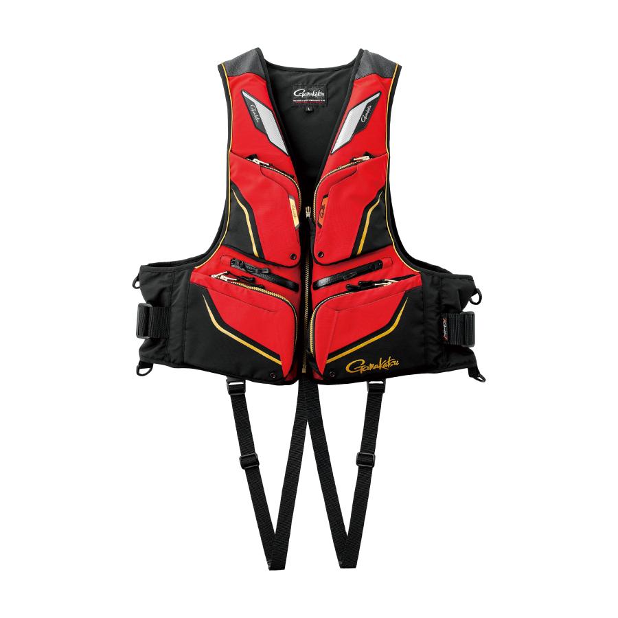 Gamakatsu フィッシング　フローティングベスト LLサイズ 黒/赤 Gamakatsu（がまかつ） (2026年春夏新製品・予約)がまかつ/ラグゼ