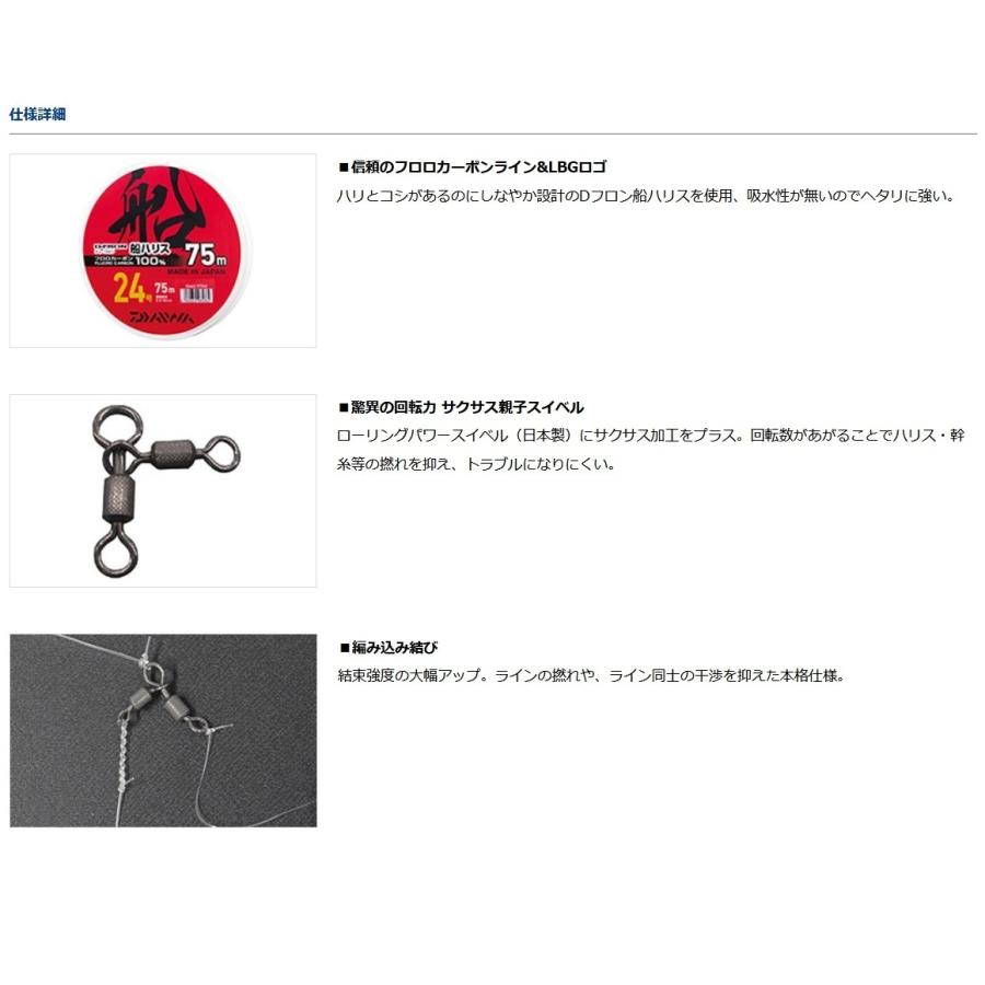 新製品 ダイワ 快適のませ仕掛けss Lbg 14 10 14 12号 オールフロロカーボン Dフロン 使用 サクサス親子スイベル搭載 泳がせ 青物 Daiwa メール便対応 フィッシングマリンpaypayモール店 通販 Paypayモール